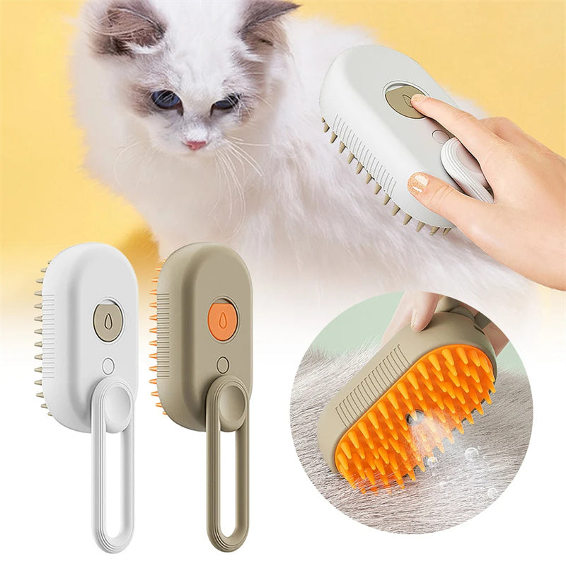 3 In 1 Cat Steamy Brush spazzola autopulente per cani e gatti a vapore per  massaggio